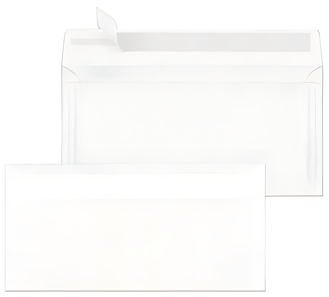 MAILmedia enveloppe DL, sans fenêtre, blanc transparent