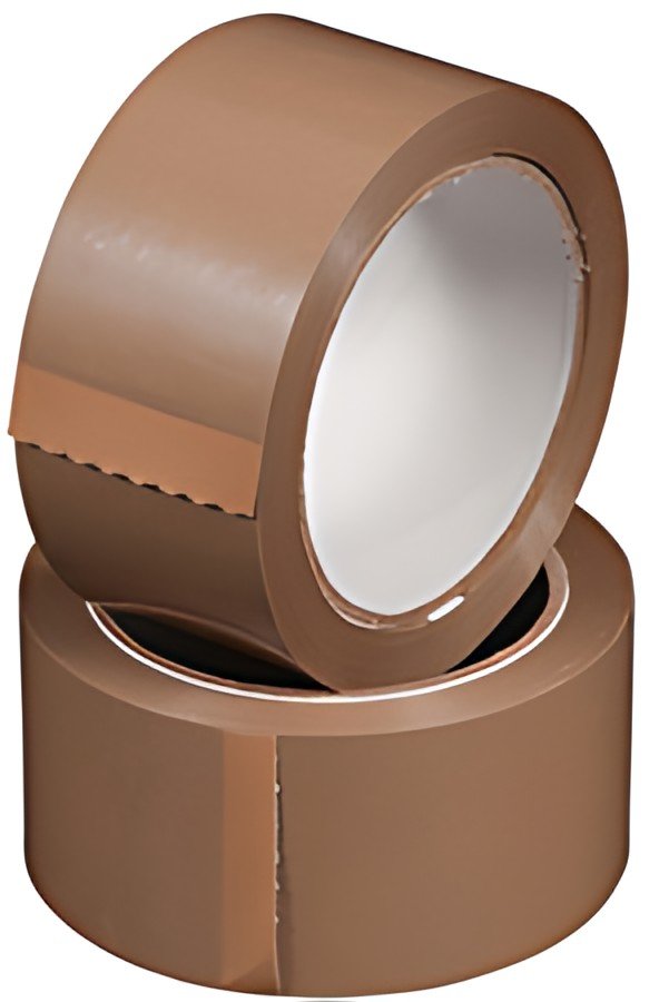 HAPPEL Ruban adhésif d'emballage, PVC, 50 mm x 66 m, marron