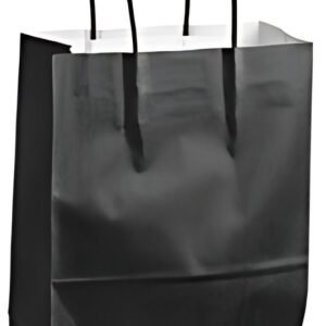MAILmedia Sac en papier avec cordelette, 3,5 litres, noir