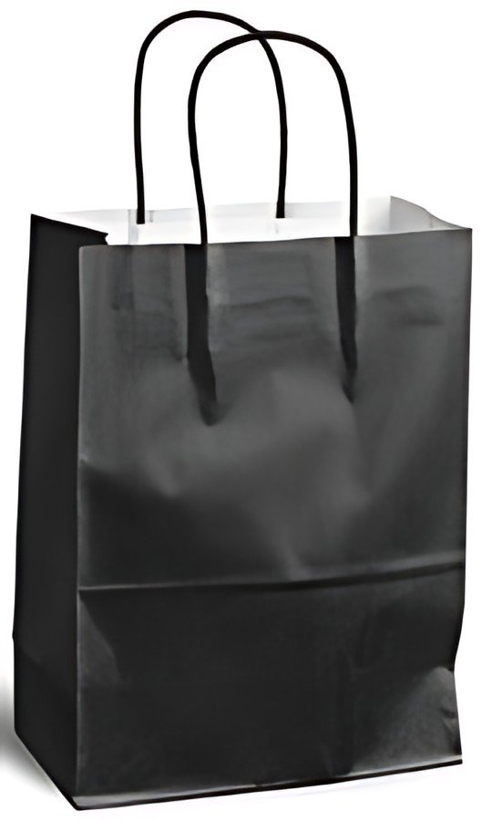 MAILmedia Sac en papier avec cordelette, 3,5 litres, noir