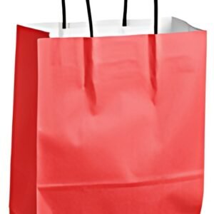 MAILmedia Sac en papier avec cordelette, 8,7 litres, rouge