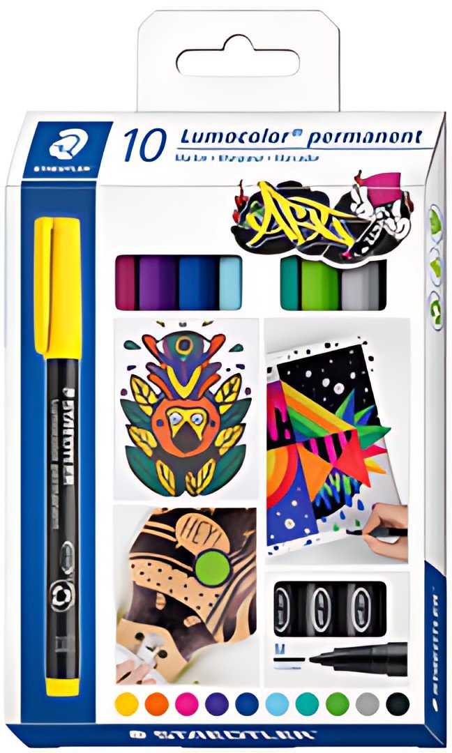 STAEDTLER Marqueur permanent 317M Lumocolor, étui de 10