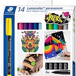 STAEDTLER Marqueur permanent 317M Lumocolor, étui de 14