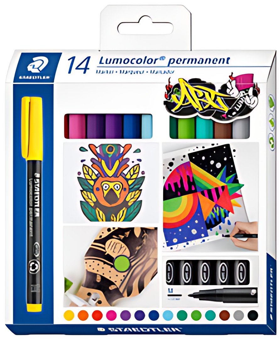 STAEDTLER Marqueur permanent 317M Lumocolor, étui de 14