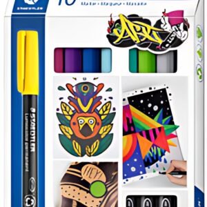 STAEDTLER Marqueur permanent 318F Lumocolor, étui de 10