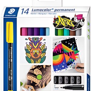 STAEDTLER Marqueur permanent 318F Lumocolor, étui de 14