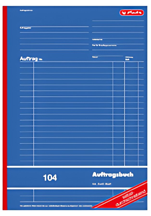 Carnet de formulaires Herlitz "Ordre 104", DIN A4, 2 x 40 feuilles