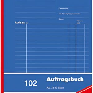Carnet de formulaires Herlitz "Ordre 102", DIN A5, 2 x 40 feuilles