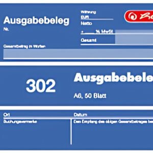 Carnet de formulaires Herlitz "Récépissé d'émission 302", DIN A6, 50 feuilles