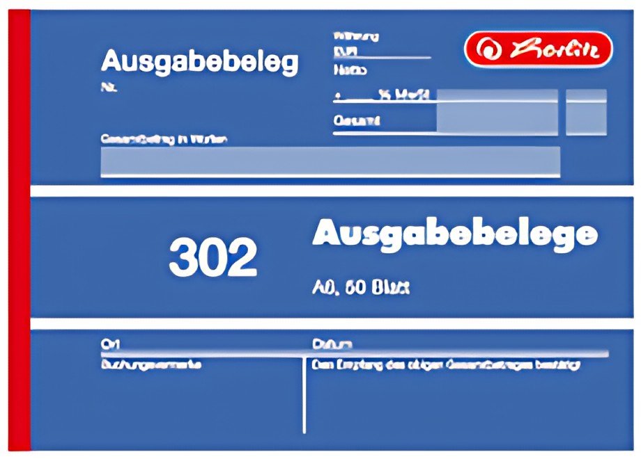 Carnet de formulaires Herlitz "Récépissé d'émission 302", DIN A6, 50 feuilles