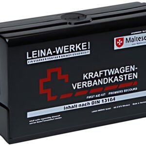 Trousse de premiers secours pour véhicule LEINA Star II, contenu DIN 13164, noir