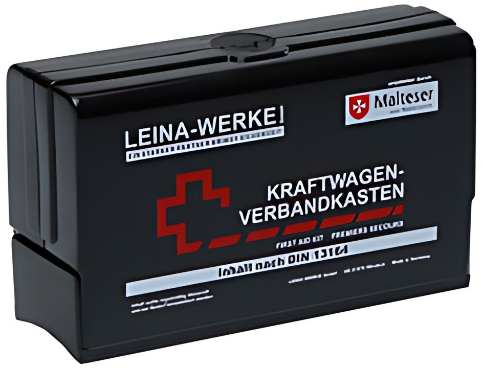 Trousse de premiers secours pour véhicule LEINA Star II, contenu DIN 13164, noir