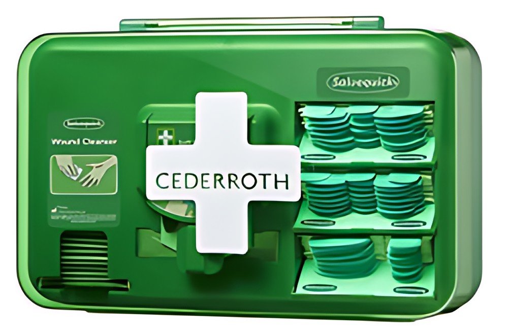 CEDERROTH Kit de premiers secours Wound Care Dispenser Blue
