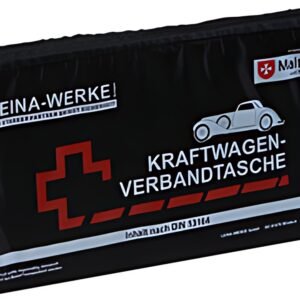 Trousse de premiers secours pour véhicule LEINA Elegance, contenu DIN 13164, noir