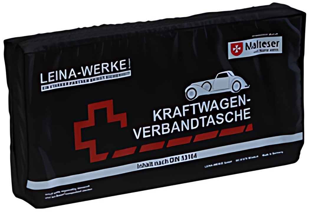 Trousse de premiers secours pour véhicule LEINA Elegance, contenu DIN 13164, noir