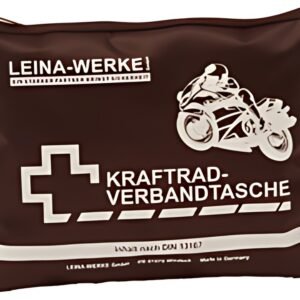 Sac de premiers secours moto LEINA, contenu DIN 13167, noir