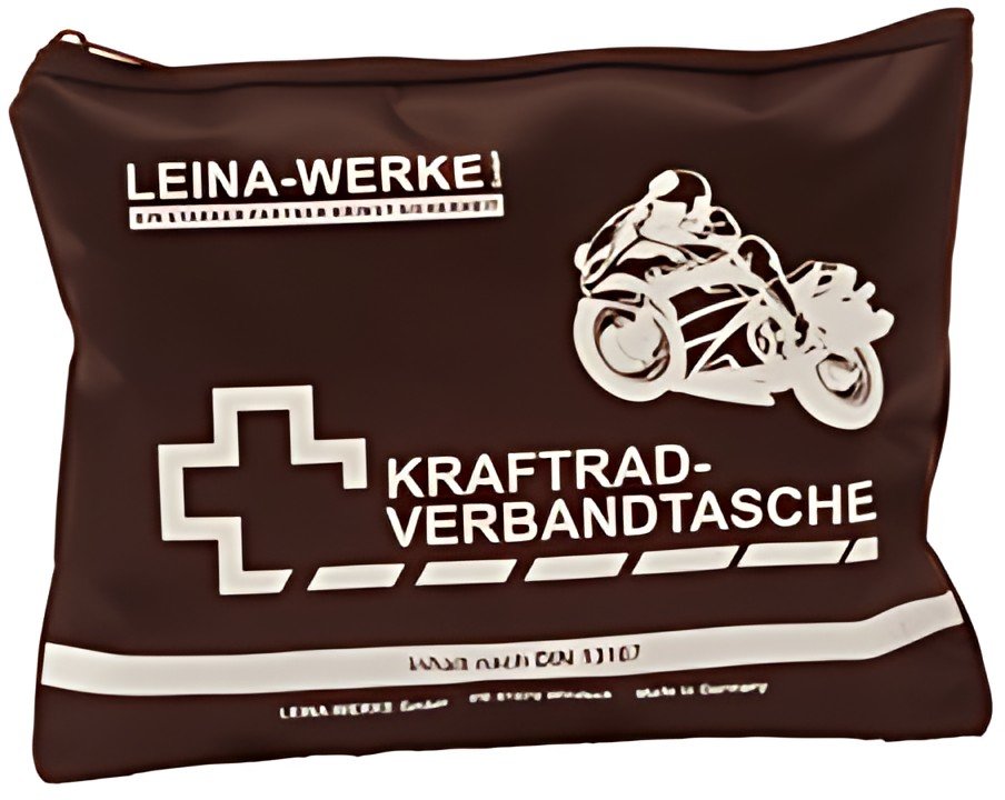 Sac de premiers secours moto LEINA, contenu DIN 13167, noir