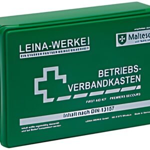 Trousse de premiers secours d'entreprise LEINA, contenu DIN 13157, verte