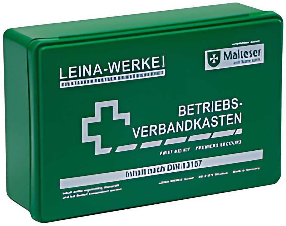 Trousse de premiers secours d'entreprise LEINA, contenu DIN 13157, verte