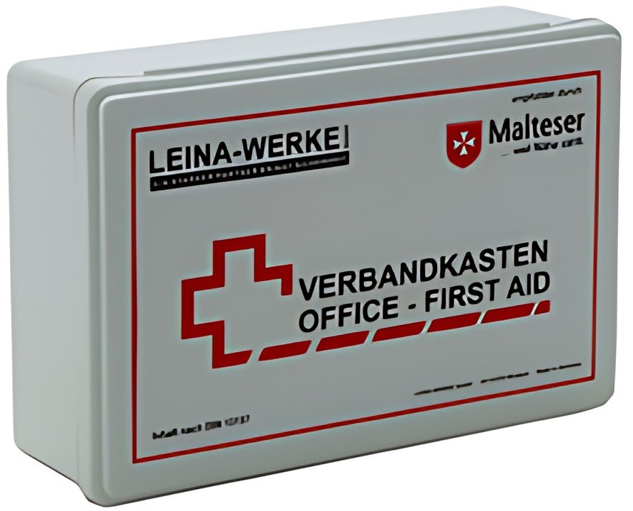 Trousse de premiers secours d'entreprise LEINA Bureau, contenu DIN 13157, blanc