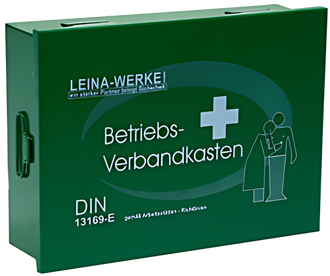 Trousse de premiers secours d'entreprise LEINA, contenu DIN 13169, verte
