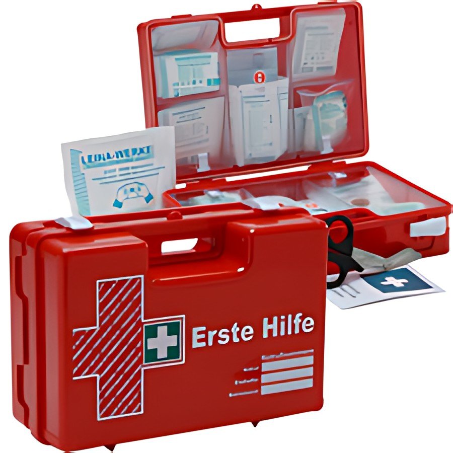 LEINA Mallette de premiers secours SAN, contenu DIN 13169,