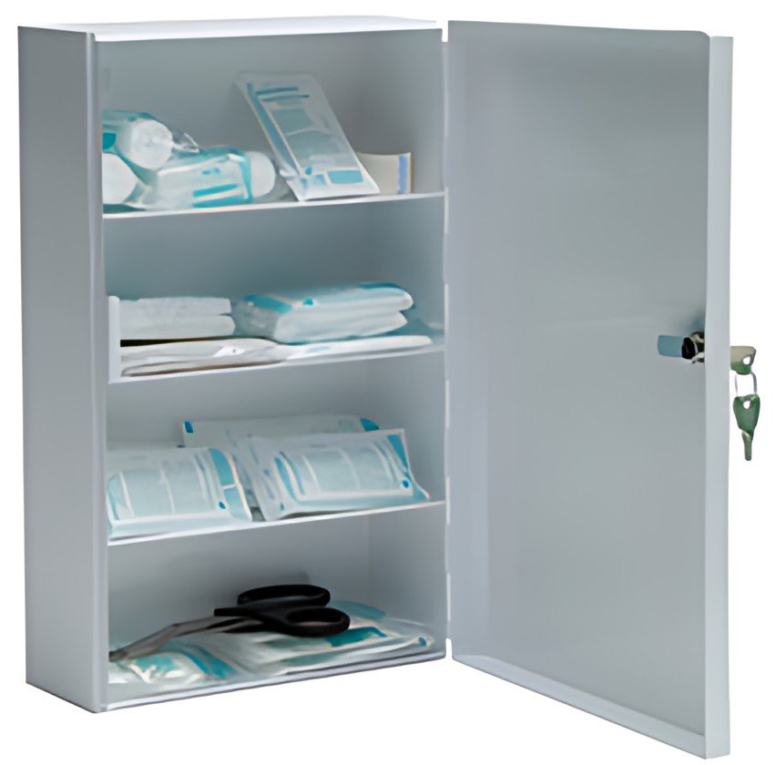 Armoire de premiers secours LEINA C, contenu DIN 13157, blanche