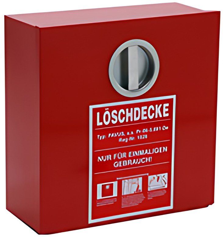 Conteneur de couverture anti-feu LEINA, en tôle d'acier galvanisée