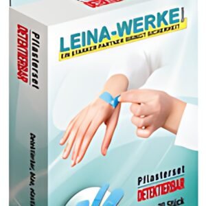 LEINA Kit de sparadraps "Détectable", 20 pièces, bleu