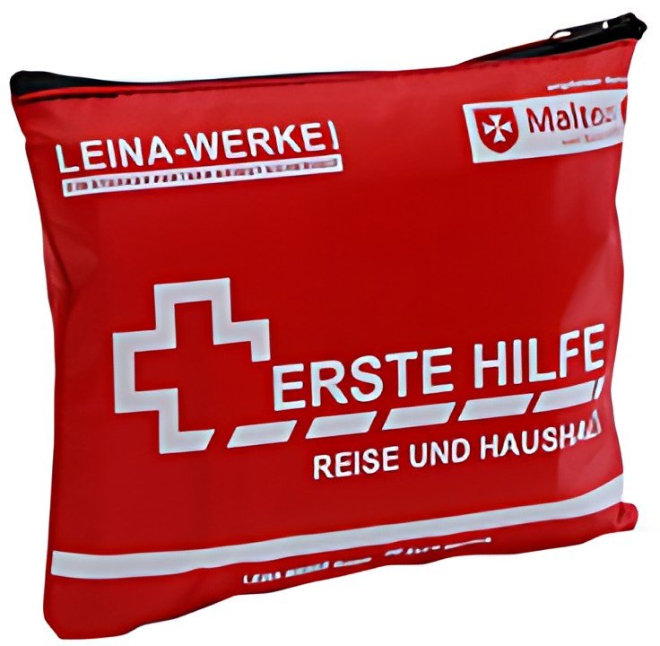 LEINA Kit de premiers secours de voyage et de ménage, 27 pièces, rouge