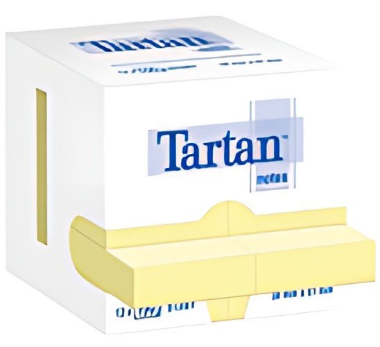 Tartan Bloc-notes repositionnable, 51 x 38 mm, jaune
