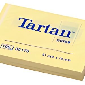 Tartan Bloc-notes repositionnable, 127 x 76 mm, jaune