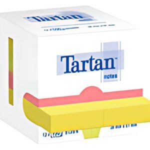 Tartan Bloc-notes repositionnable, 51 x 38 mm, assorti fluo