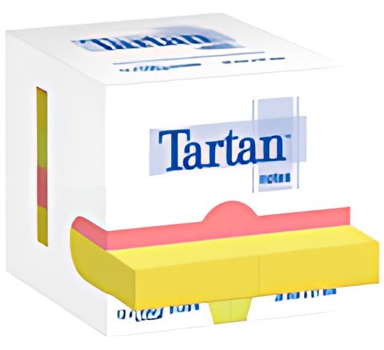 Tartan Bloc-notes repositionnable, 51 x 38 mm, assorti fluo