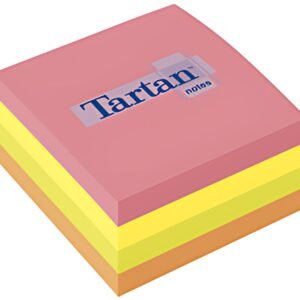 Tartan Bloc-notes repositionnable en forme cube, 76 x 76 mm