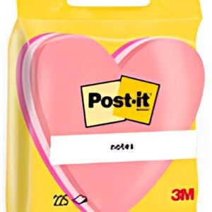 Post-it Bloc-note adhésif, en forme de coeur, 70 x 70 mm