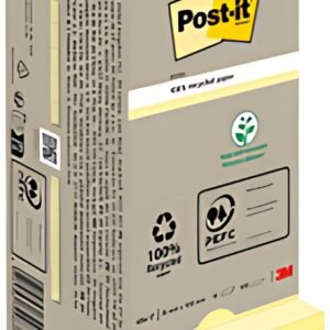 Post-it Bloc-note adhésif Recycling notes, 76 x 76 mm, jaune