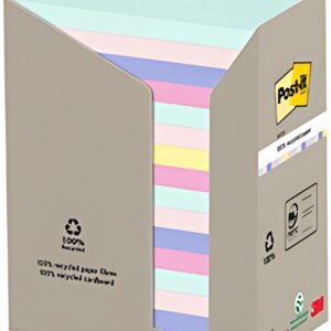Post-it Bloc-note adhésif Recycling notes, 127x76mm, assorti