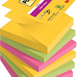 Post-it Bloc-note adhésif super sticky z-notes, 76 x 76 mm