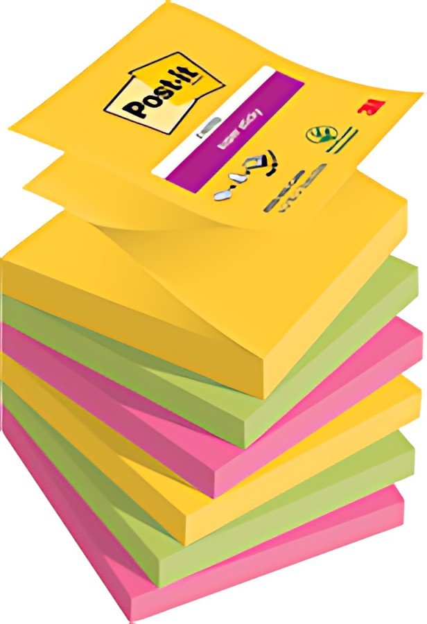 Post-it Bloc-note adhésif super sticky z-notes, 76 x 76 mm