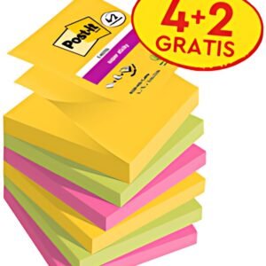 Post-it Bloc-note adhésif super sticky z-notes, 76 x 76 mm