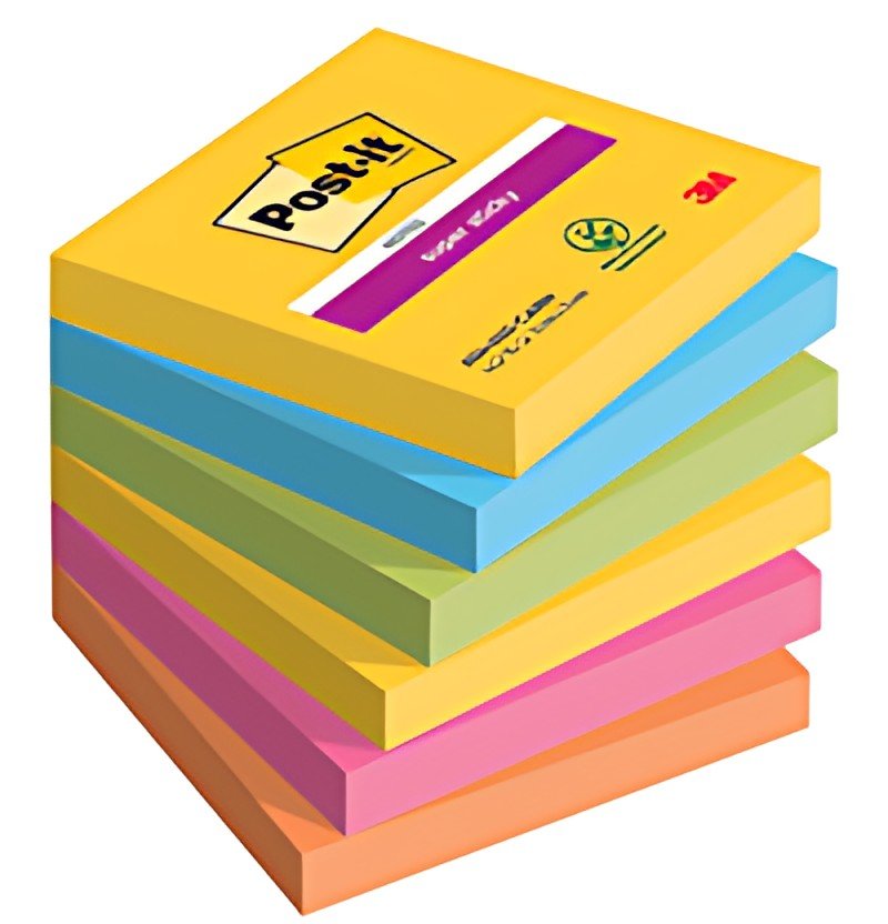 Post-it Bloc-note adhésif super sticky notes, 76 x 76 mm
