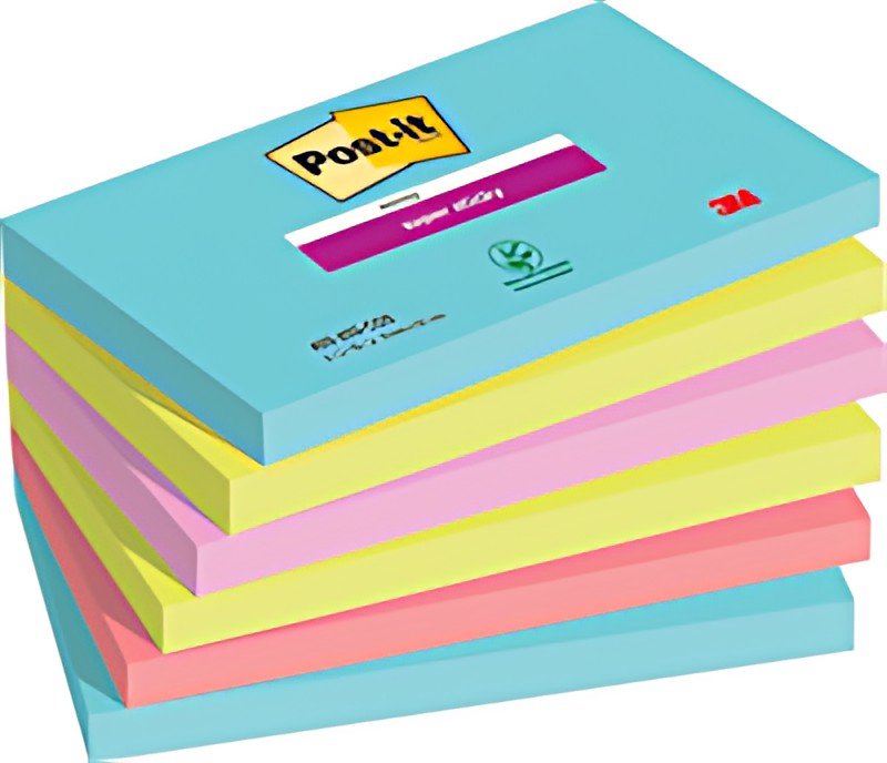 Post-it Bloc-note super sticky notes, 127 x 76 mm, Cosmic