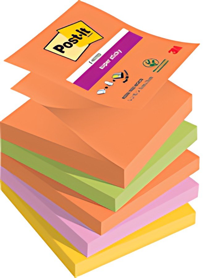 Post-it Bloc-note adhésif super sticky z-notes, 76 x 76 mm