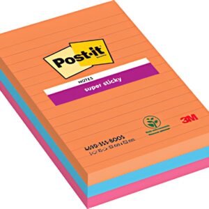 Post-it Bloc-note super sticky notes, 101 x 152 mm, ligné