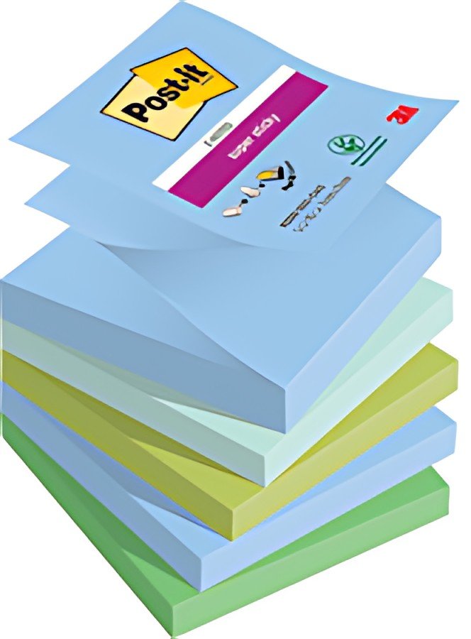 Post-it Bloc-note adhésif super sticky z-notes, 76 x 76 mm
