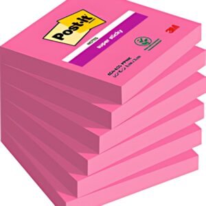 Post-it Bloc-note super sticky notes, 76 x 76 mm, rose
