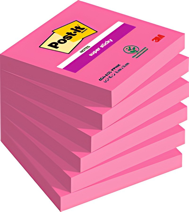 Post-it Bloc-note super sticky notes, 76 x 76 mm, rose