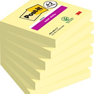 Post-it Bloc-note super sticky notes, 76 x 76 mm, 4+2