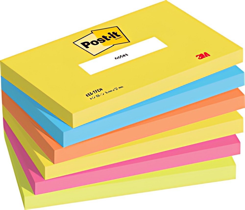 Post-it Bloc-note adhésif, 127 x 76 mm, Energetic Collection